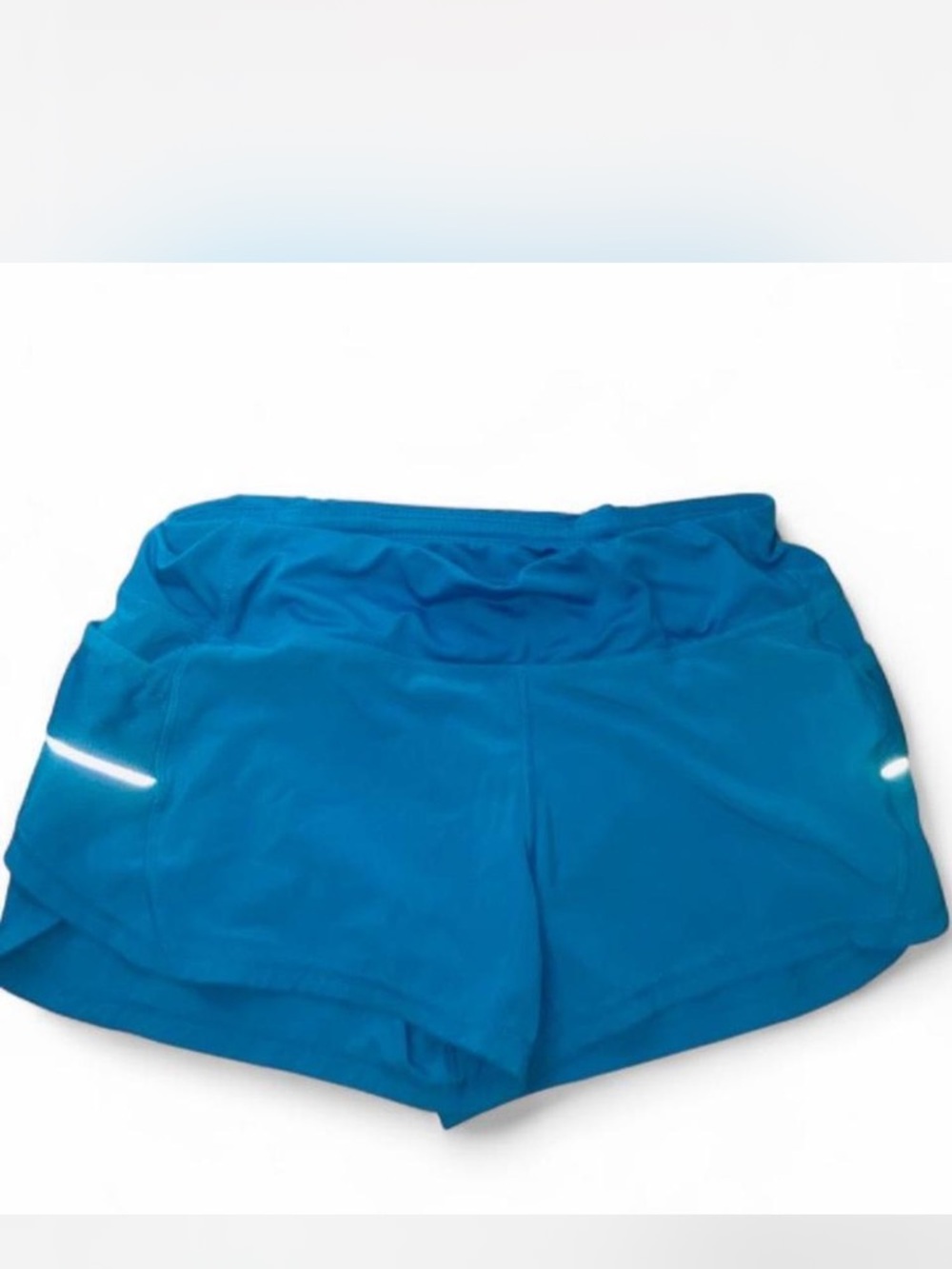 Athleta Teal Athletic Shorts with Reflective Accents - Picture 4 of 5